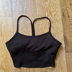 ALO Yoga Black Ribbed Crop Top